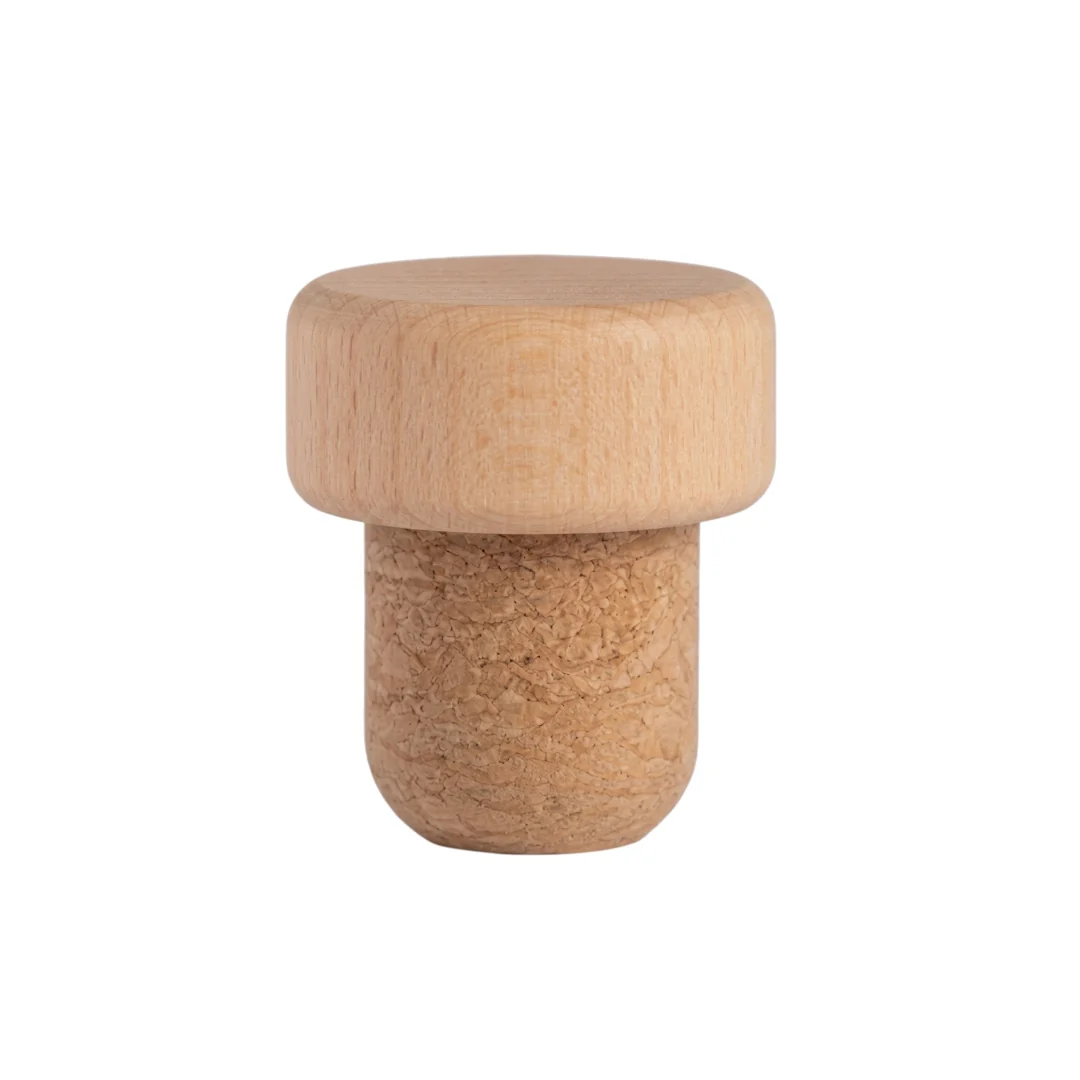 Cork stopper for "Alchemist" rum bottle - Wooden head