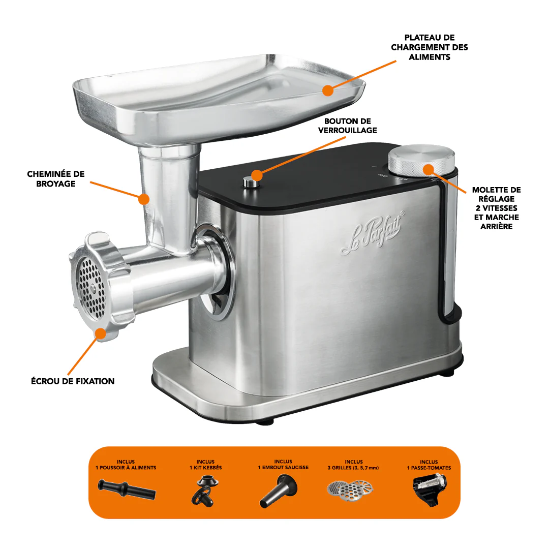 Le Parfait - Electric chopper n°8 and tomato strainer - Image 2